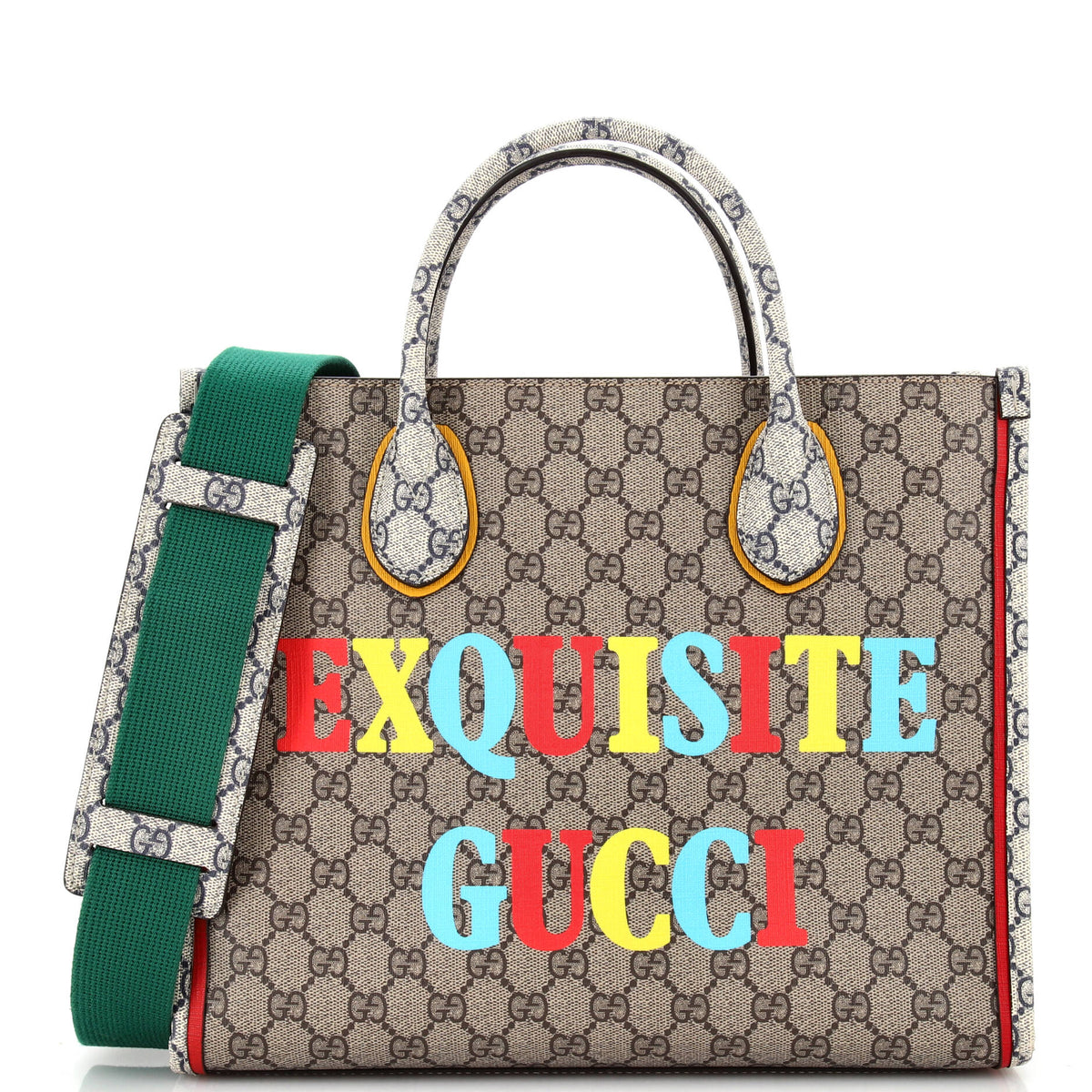 Gucci GUCCI Exquisite Vertical Tote Printed GG Coated Canvas Small