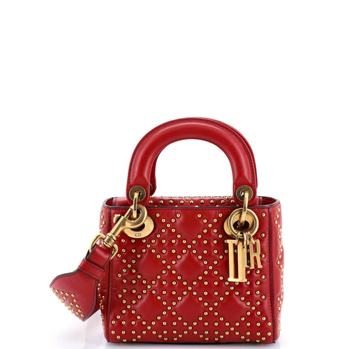Supple Lady Dior Bag Cannage Studded Lambskin Mini