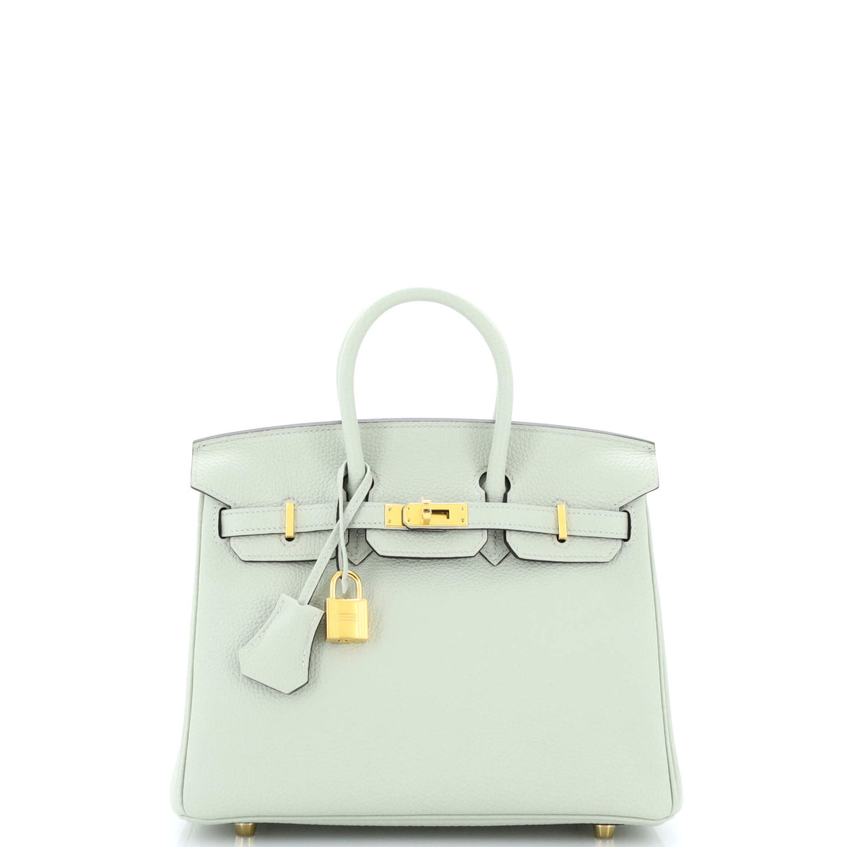 Hermès Birkin Handbag Grey Togo with Gold Hardware 25