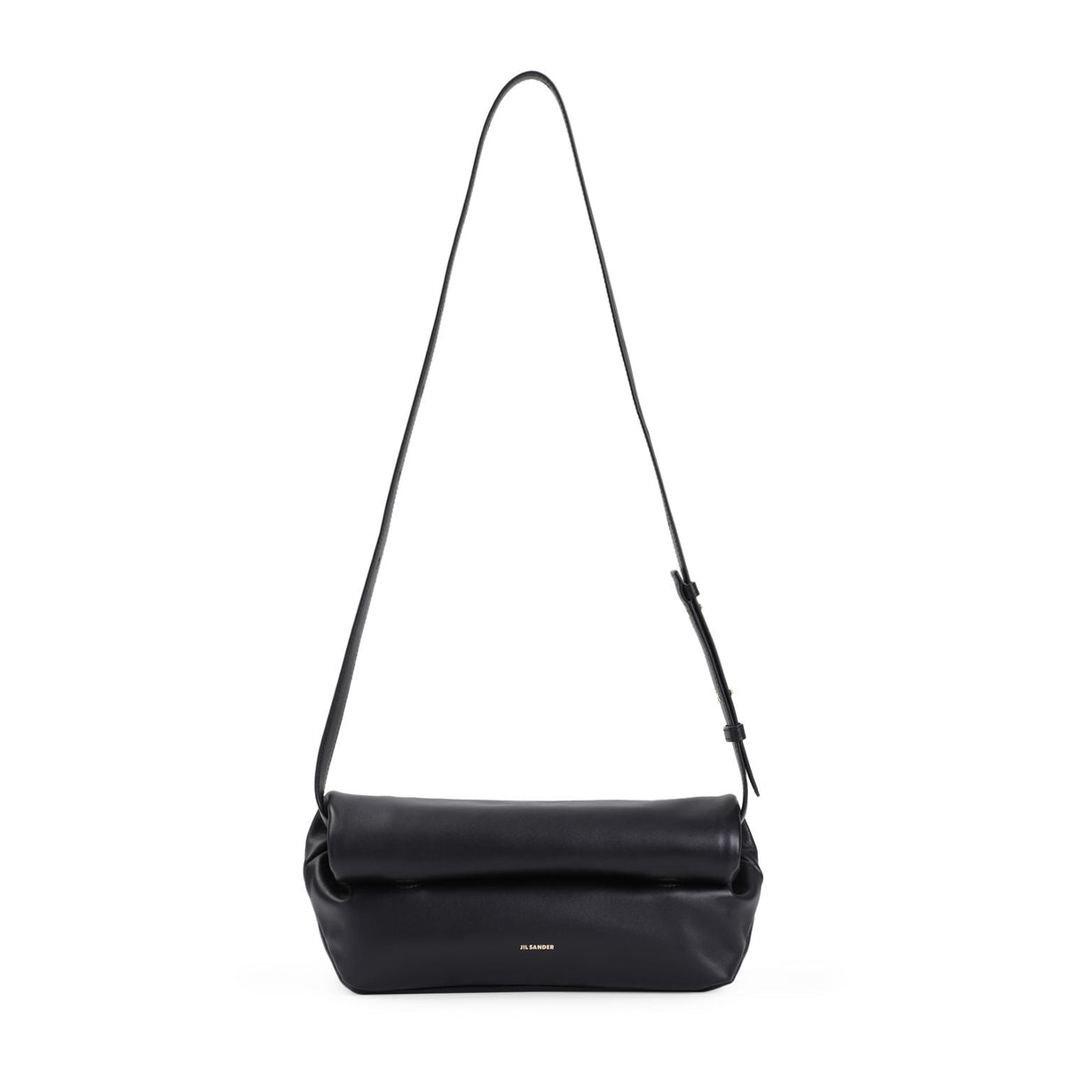 Jil Sander Women's Rollup Small Shoulder Bag in Black | Size UNICA | J08WG0044P7217