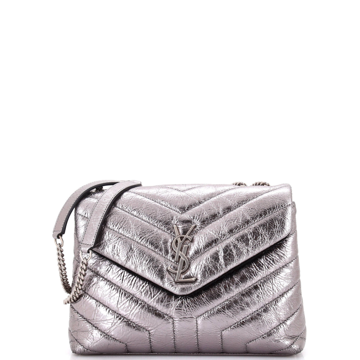 Saint Laurent Loulou Shoulder Bag Matelasse Chevron Leather Small