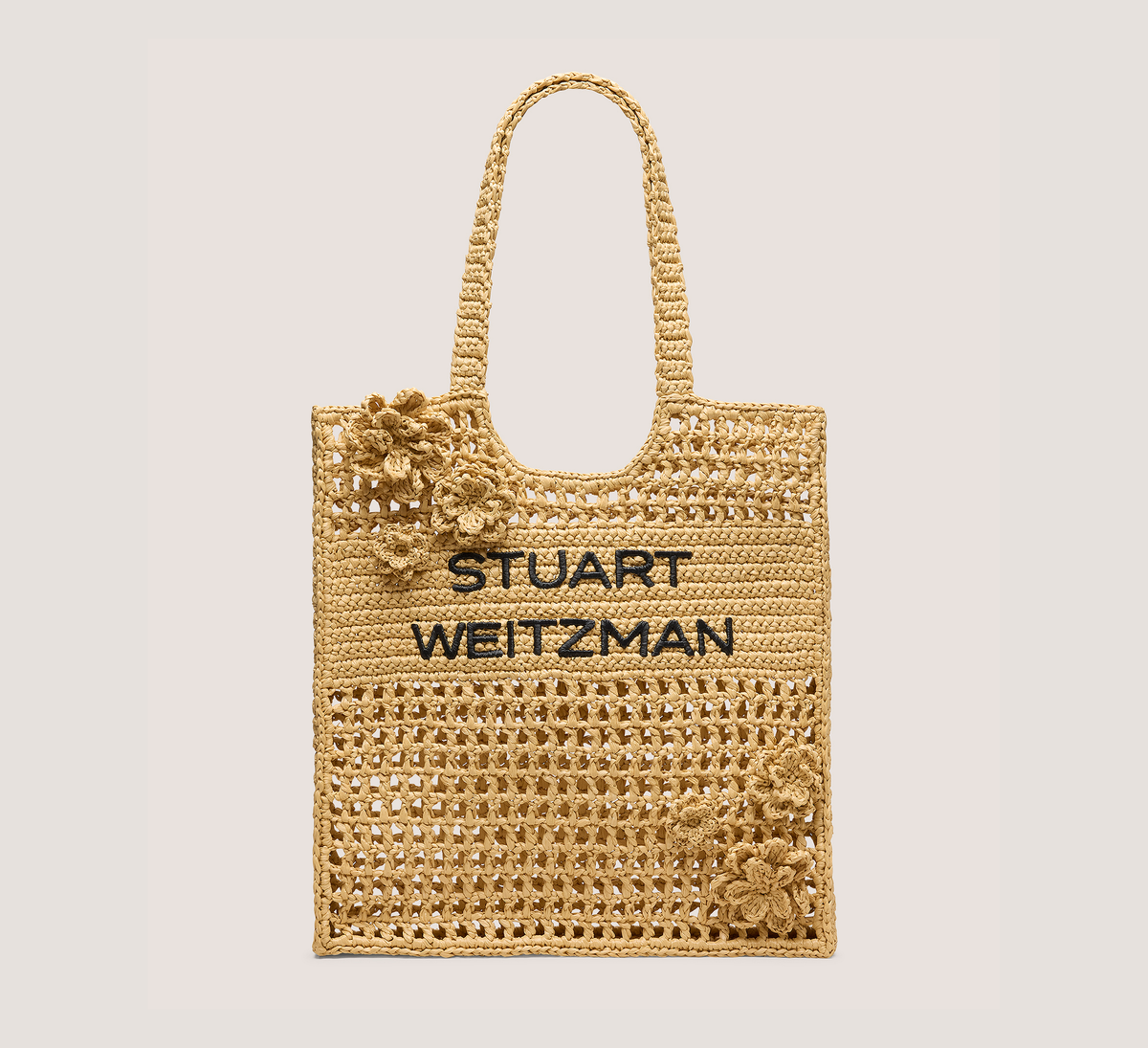 Stuart Weitzman Woven Magnolia Tote, Natural Woven Raffia, Size: U No Dimension