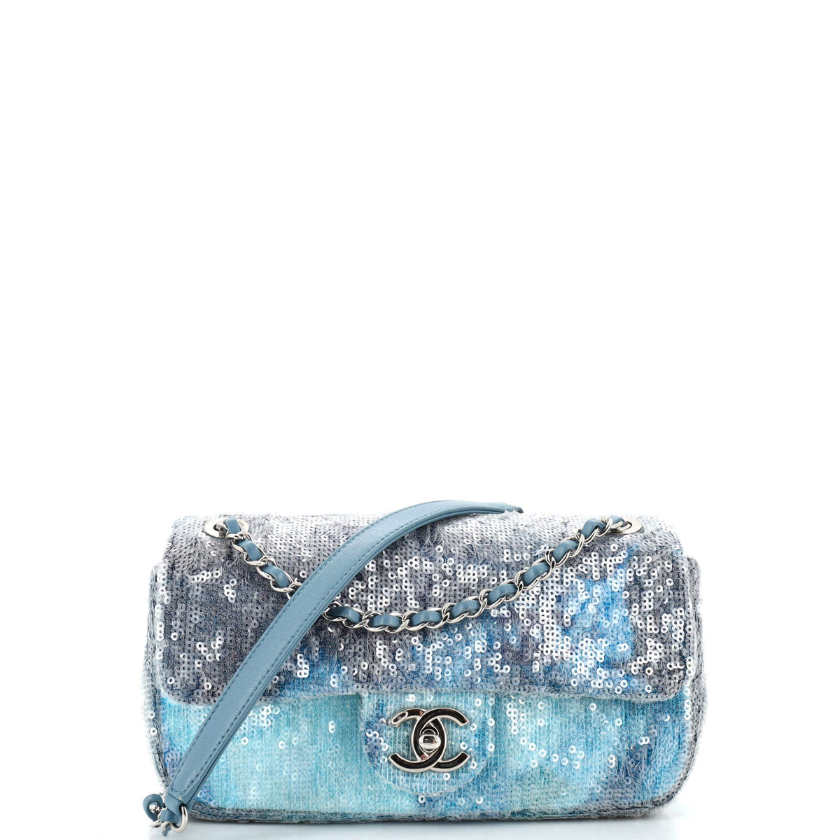 Chanel CHANEL Waterfall CC Flap Bag Sequins Small