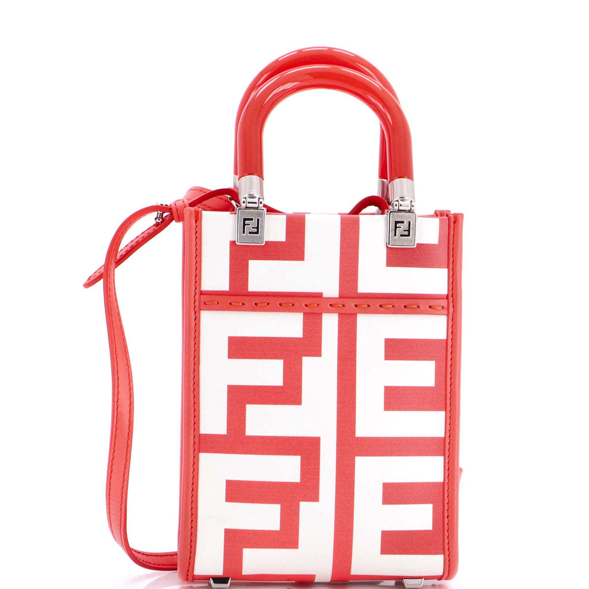 Fendi FENDI x Marc Jacobs Sunshine Shopper Tote Printed Leather Mini