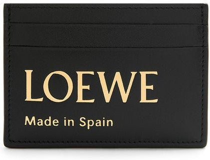 Loewe Women's Embossed Plain Card Holder in Black | CLE0322X01