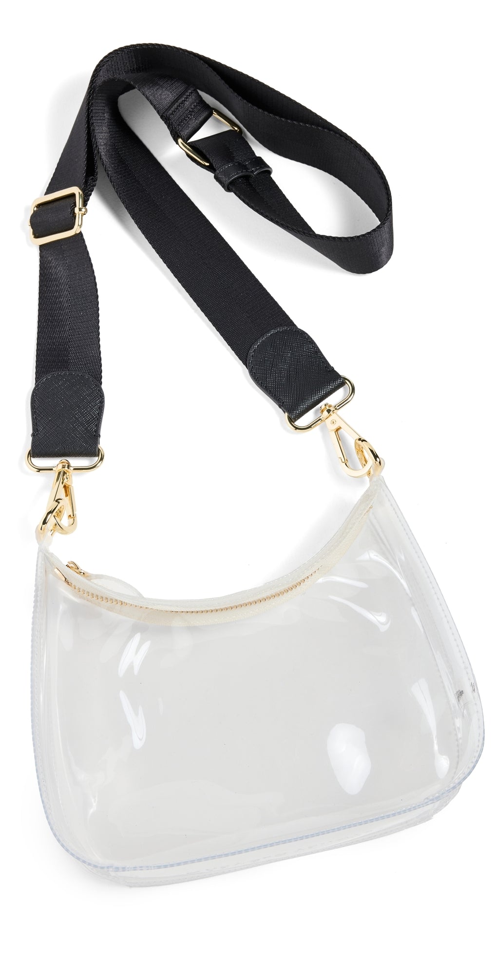 Stoney Clover Lane Clear Curved Crossbody Bag Clear/Black One Size