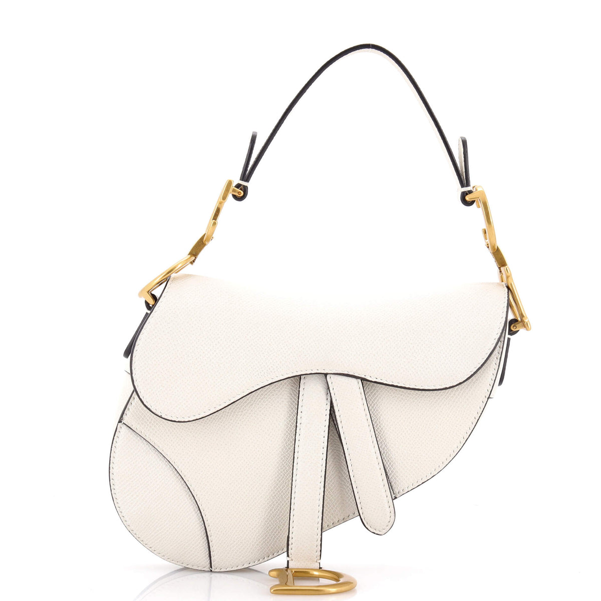 Christian Dior Saddle Handbag Leather Mini