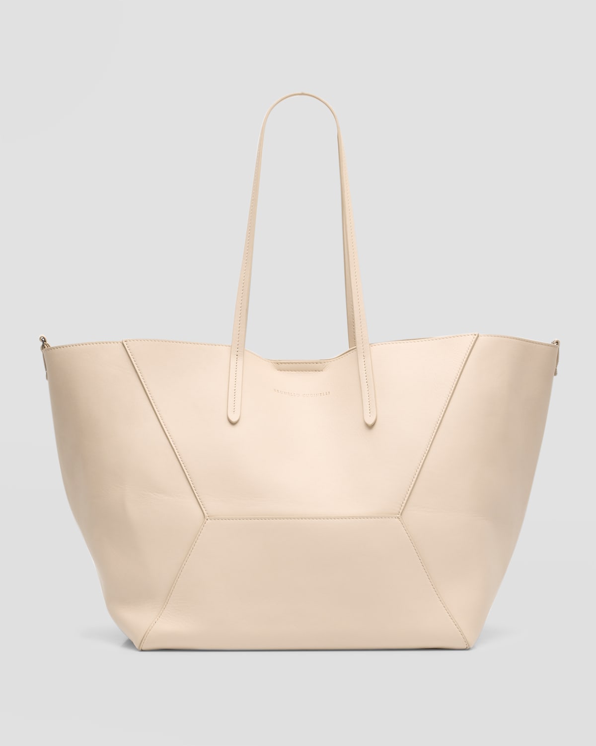 Brunello Cucinelli Geometric Monili Leather Tote Bag