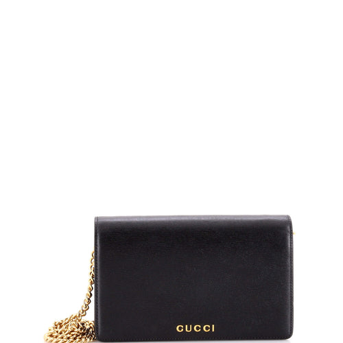 GUCCI Petite GG Marmont Chain Wallet Leather Mini