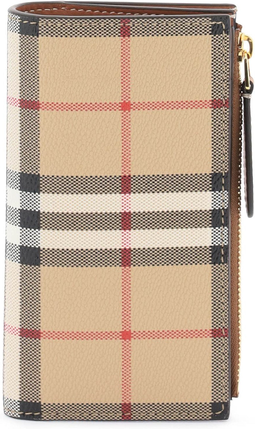 Burberry Women's Check Medium Bi-Fold Wallet in Beige | 8079203