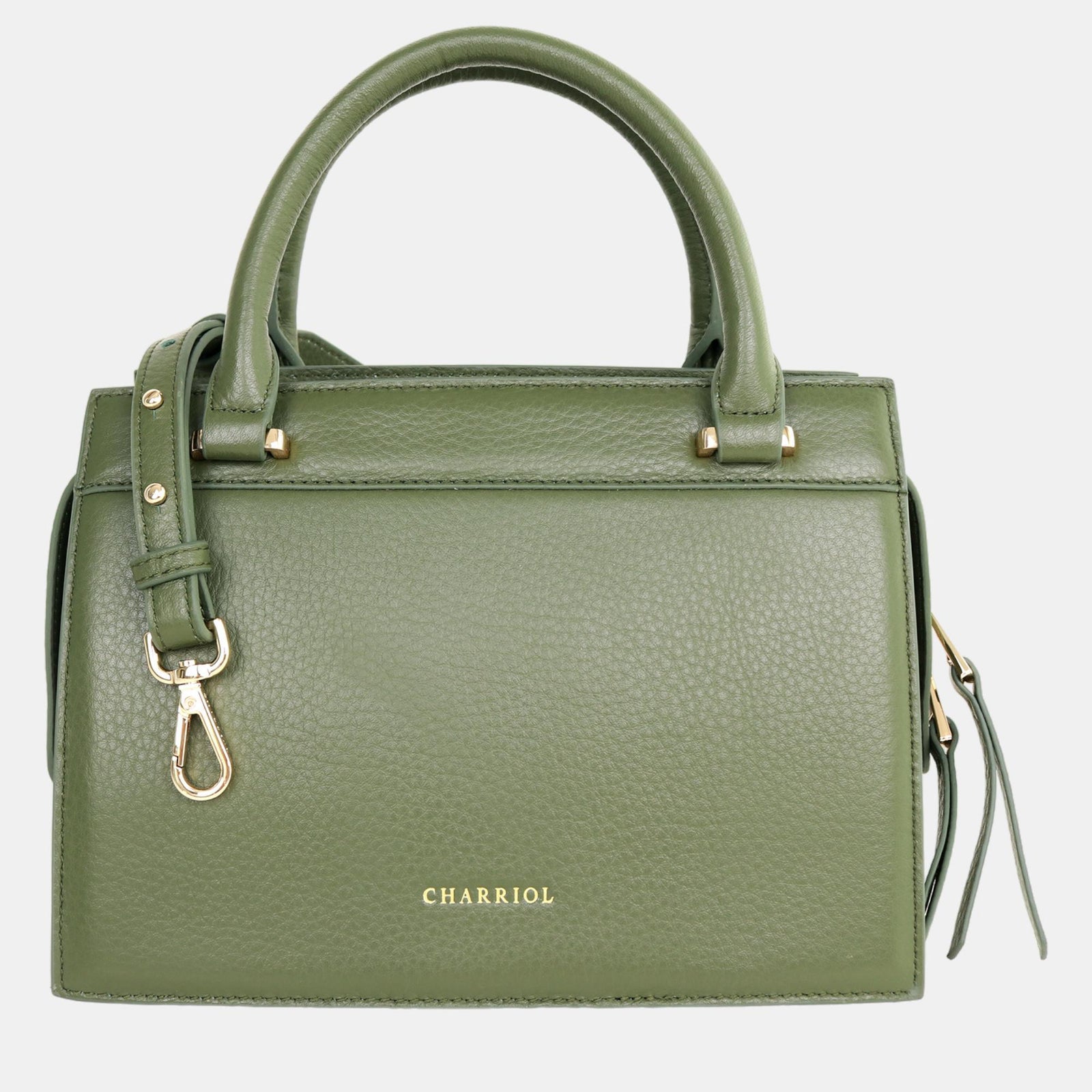 Charriol Military Green Leather Forever Handbag