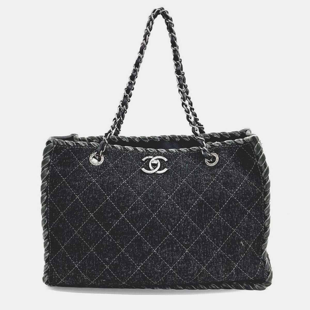 Chanel Felt Chain Shoulder Bag
