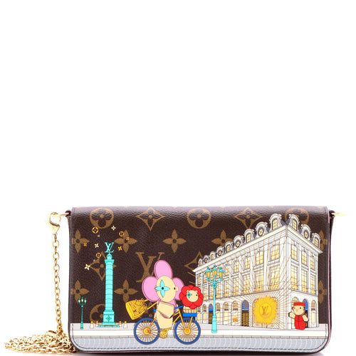 Felicie Pochette Limited Edition Vivienne Xmas Monogram Canvas