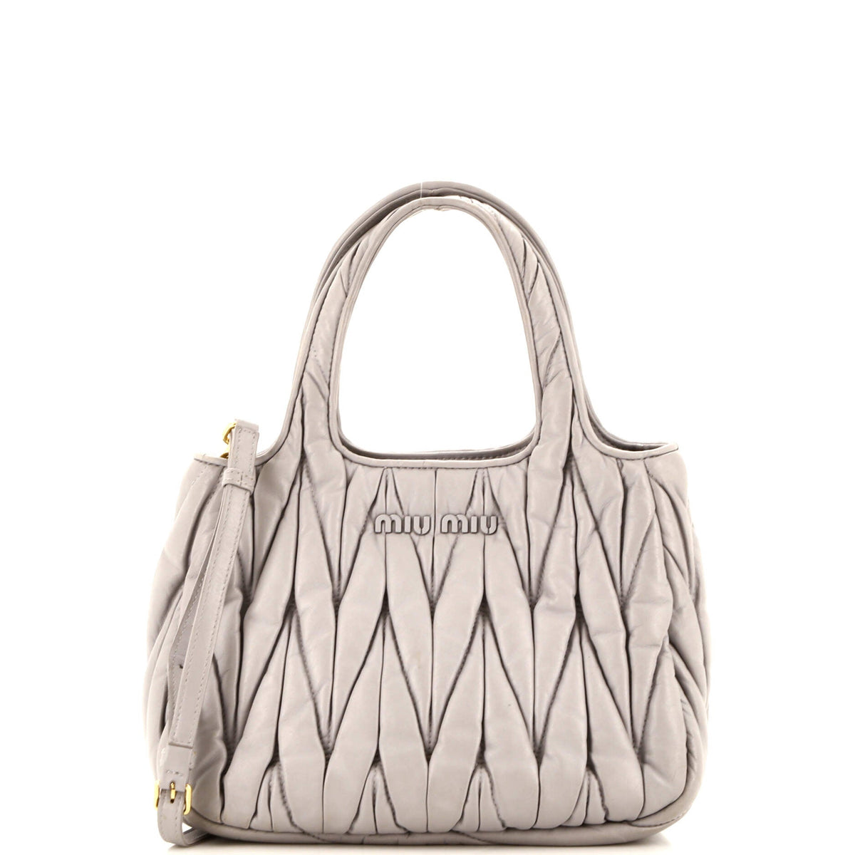 Miu Miu Convertible Shopper Tote Matelasse Leather Small