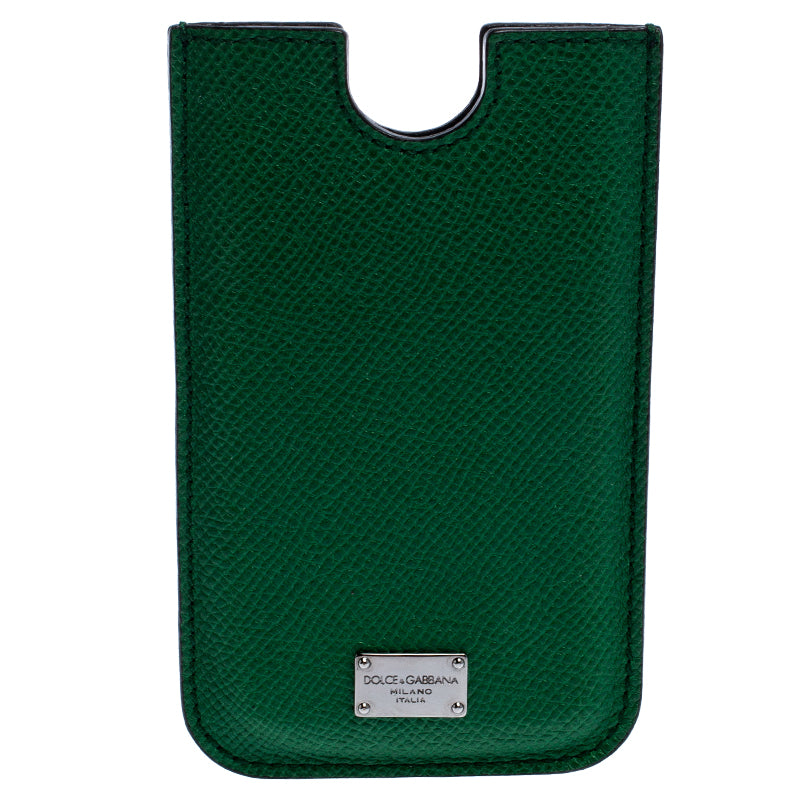 Dolce & Gabbana Green Leather iPhone 4 Case