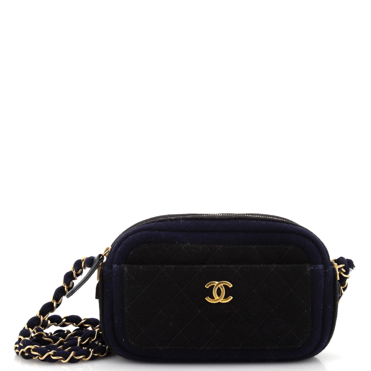 Chanel CHANEL Paris-Hamburg Camera Case Quilted Wool Mini