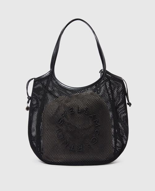 Logo Mesh Hobo Bag, Woman, Black