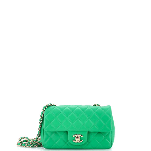 CHANEL Classic Single Flap Bag Quilted Lambskin Mini