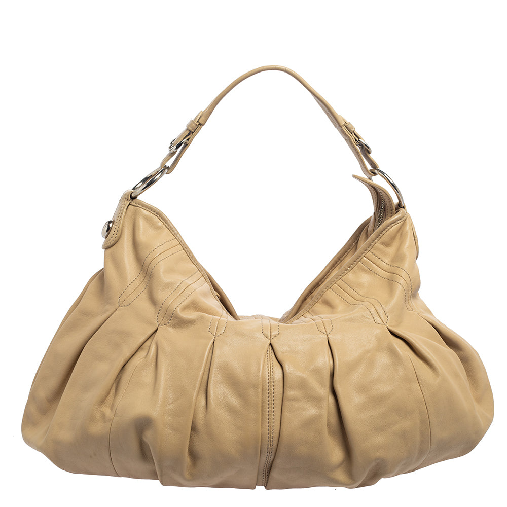 DKNY Sac à main en cuir beige