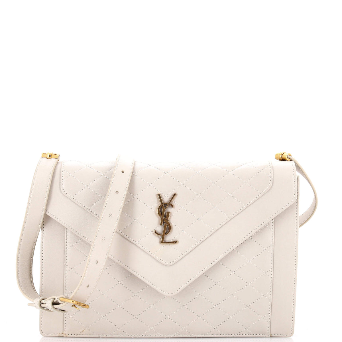 Saint Laurent Gaby Envelope Satchel Quilted Leather
