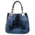 Metallic Blue Python Hector Tote