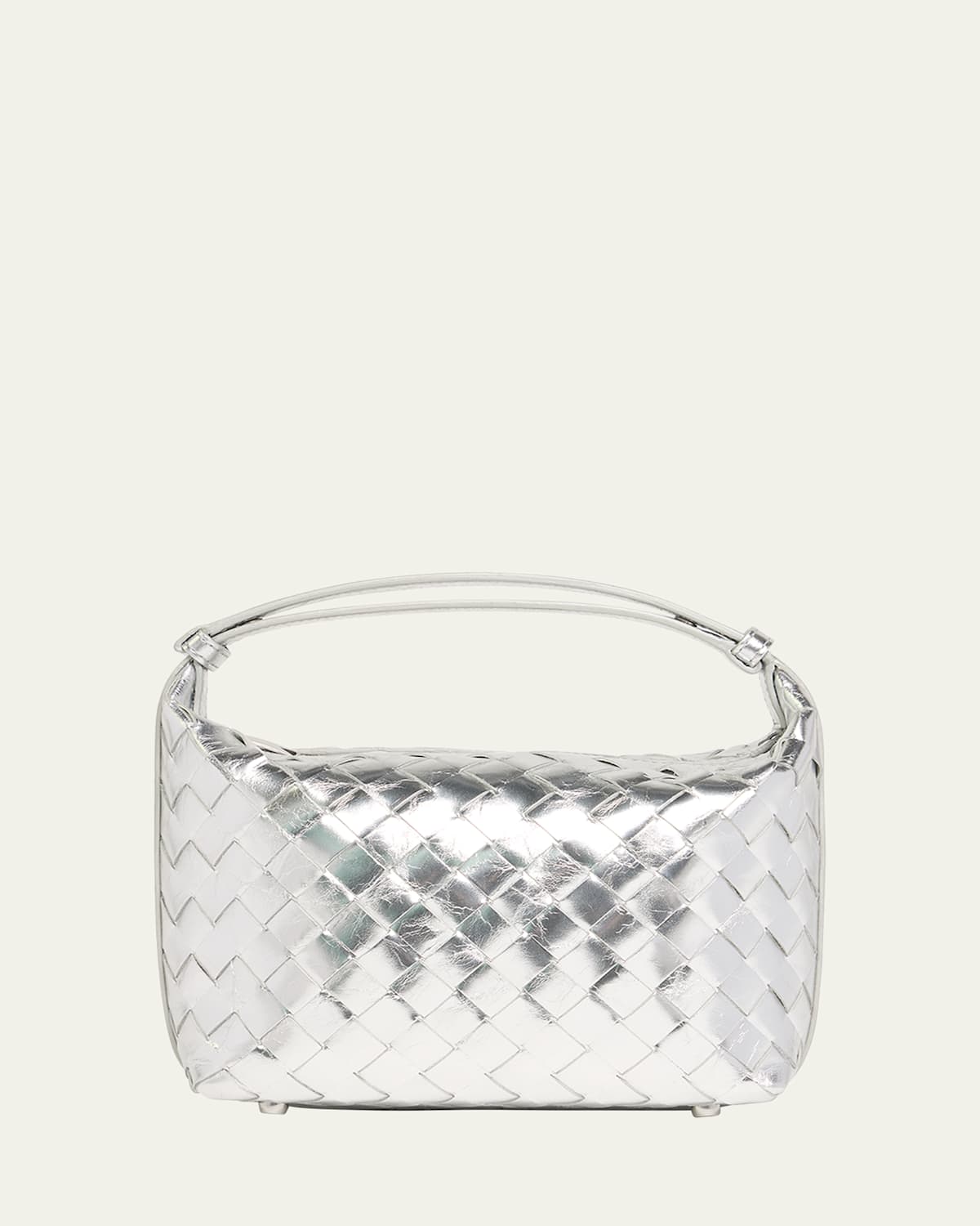 Bottega Veneta Mini Wallace Metallic Leather Shoulder Bag
