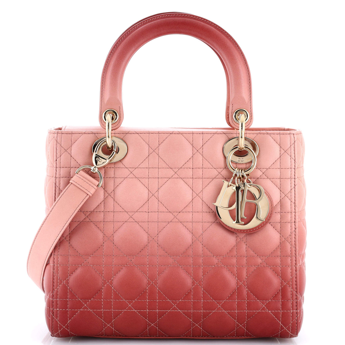 Christian Dior Lady Dior Bag Cannage Quilt Gradient Lambskin Medium