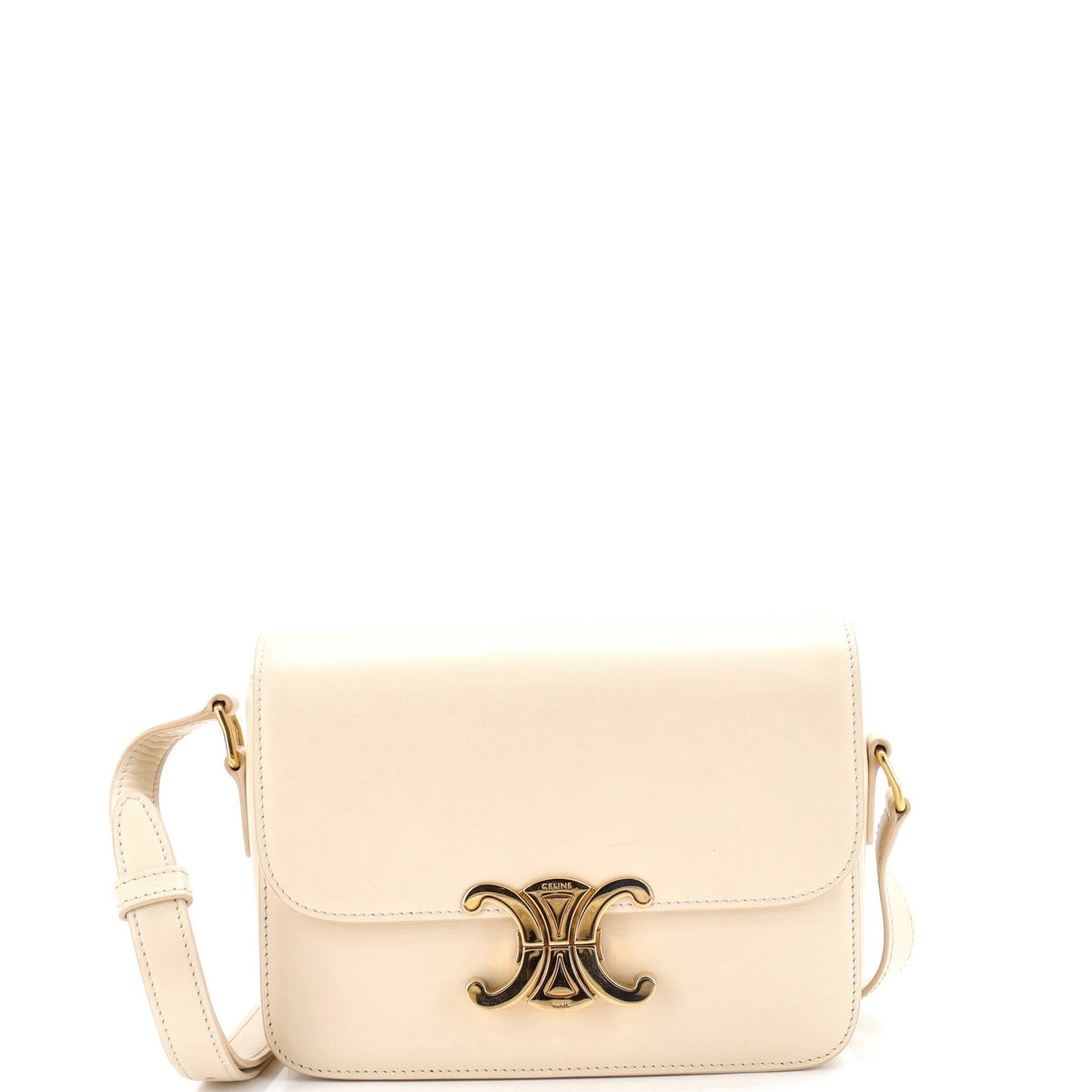 Celine CELINE Triomphe Shoulder Bag Smooth Calfskin Teen