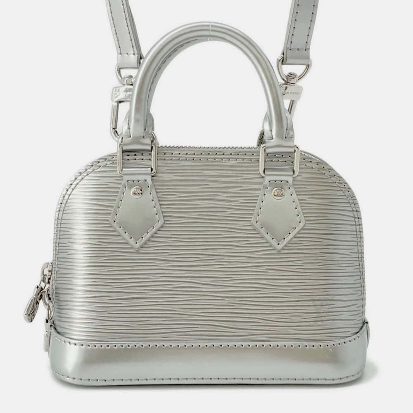 Louis Vuitton Silber Hardware Epi Leder Alma Tasche Nano