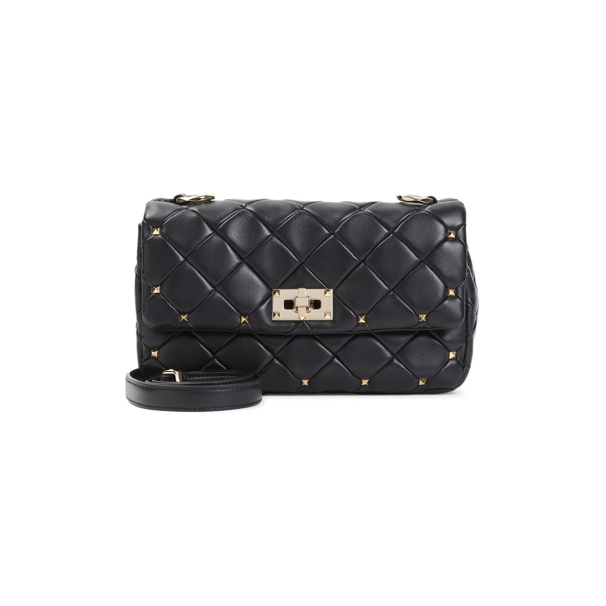 Valentino Garavani Women's Rockstud Spike Small Shoulder Bag in Black | Size UNICA | 5W2B0Q04IGX