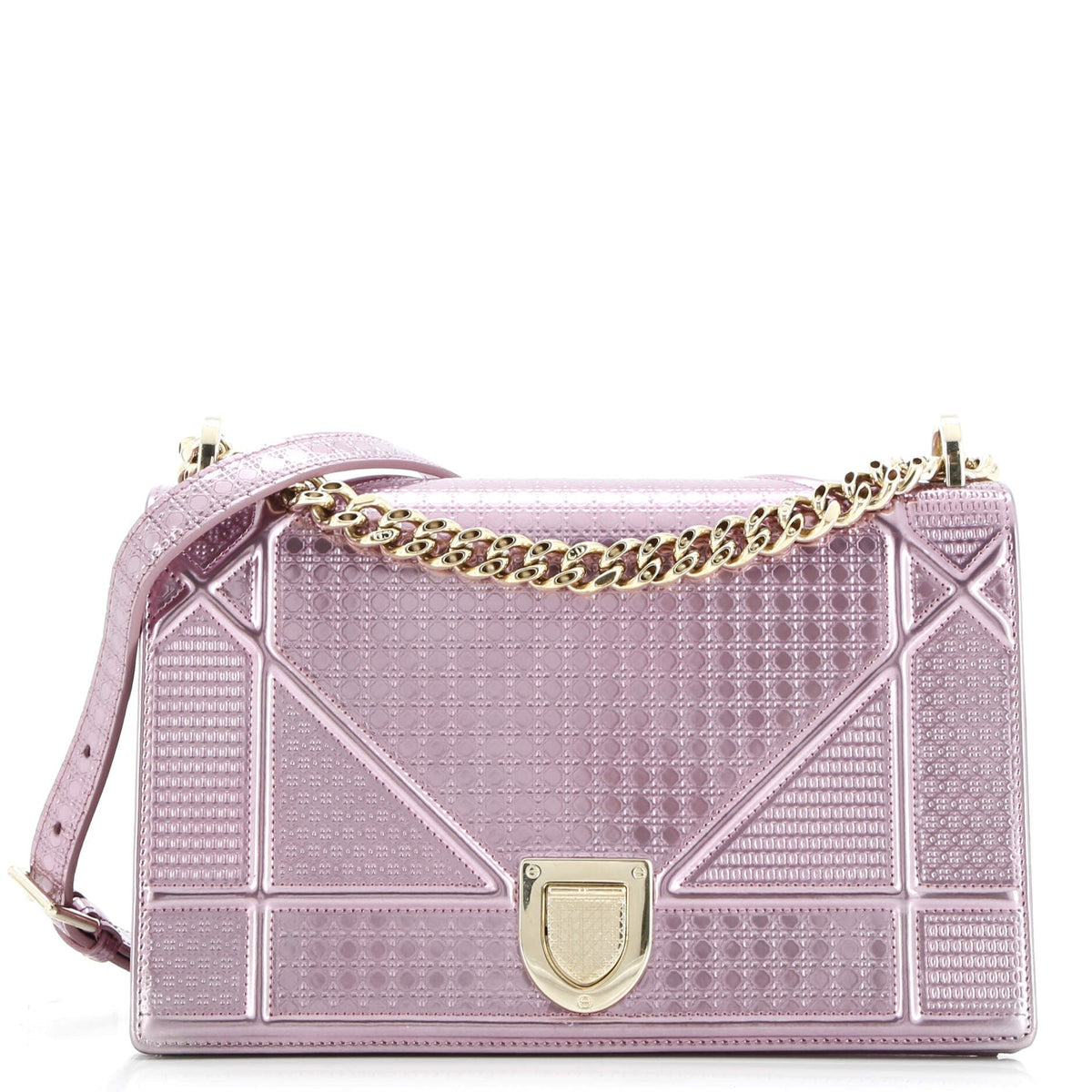 Christian Dior Diorama Flap Bag Cannage Embossed Calfskin Medium