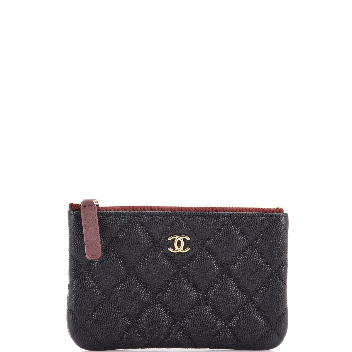 Chanel CHANEL Classic O Case Pouch Quilted Caviar Mini