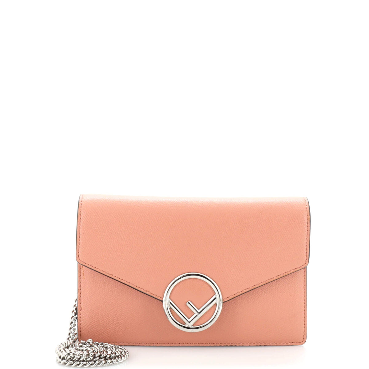 Fendi FENDI F is Envelope Wallet on Chain Leather