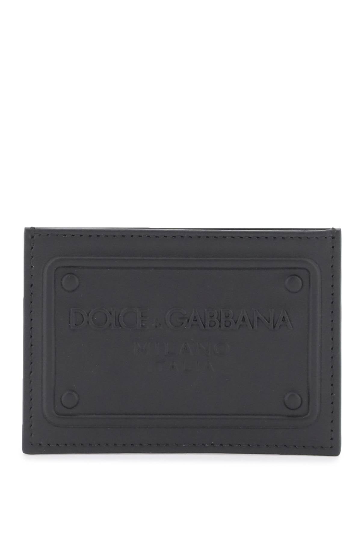 Dolce & Gabbana Men's Leather Cardholder in Black | BP3239AG218
