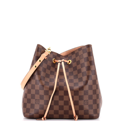 NeoNoe Handbag Damier with Leather MM