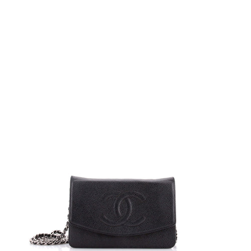 CHANEL Timeless Wallet on Chain Caviar