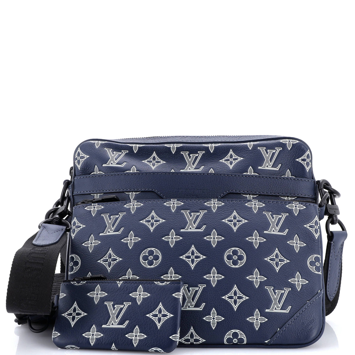 Louis Vuitton Trio Messenger Bag Monogram Shadow Leather