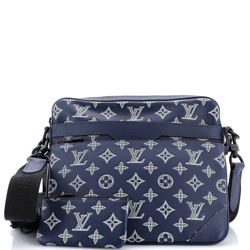 Trio Messenger Bag Monogram Shadow Leather