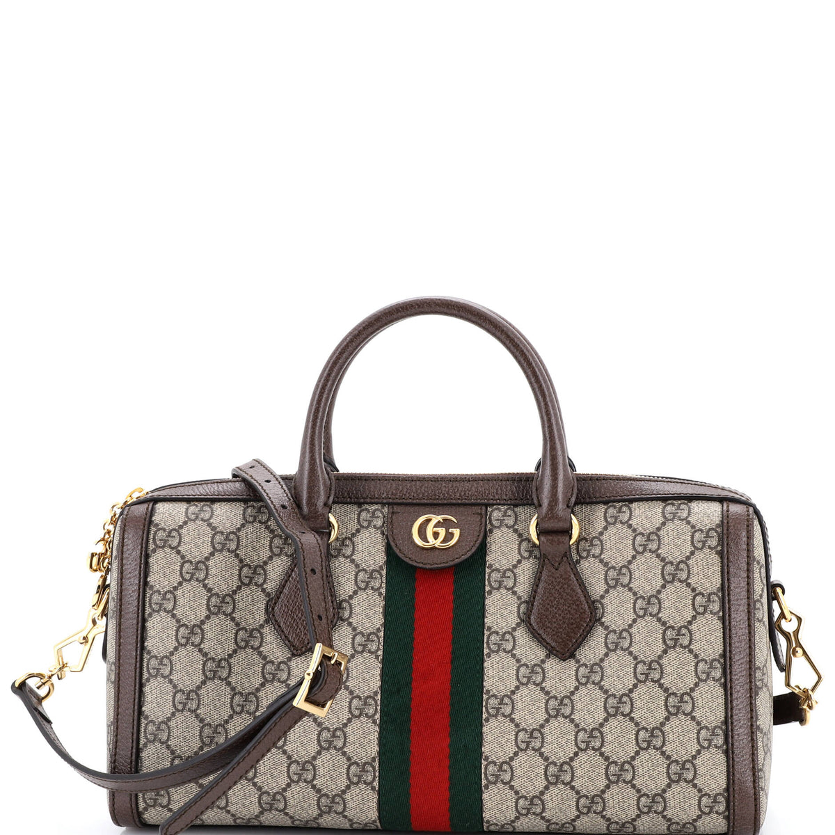 Gucci GUCCI Ophidia Boston Bag GG Coated Canvas Medium
