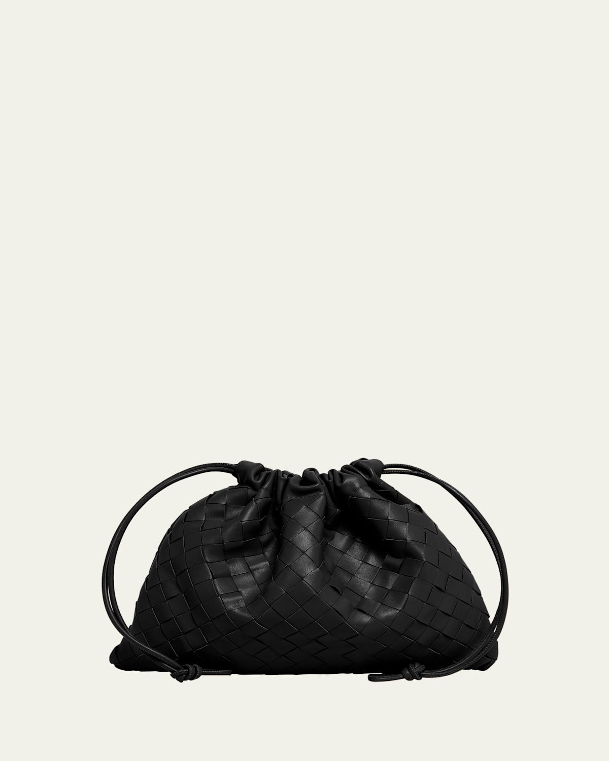 Bottega Veneta Pochette en cuir de taille moyenne