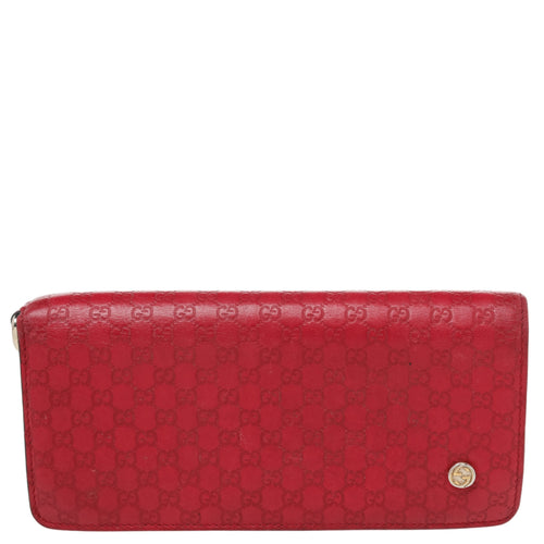 Red Microguccissima Leather Bifold Wallet