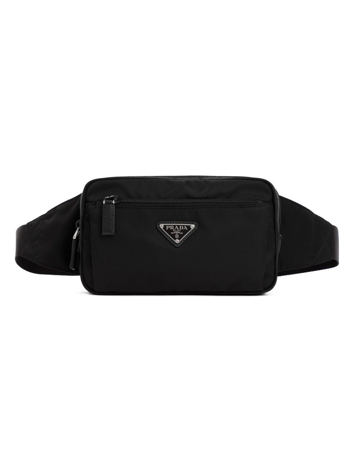 Prada Men's Re-Nylon And Saffiano Belt Bag in Black | Size UNICA | 2VL977VWOO2DMG