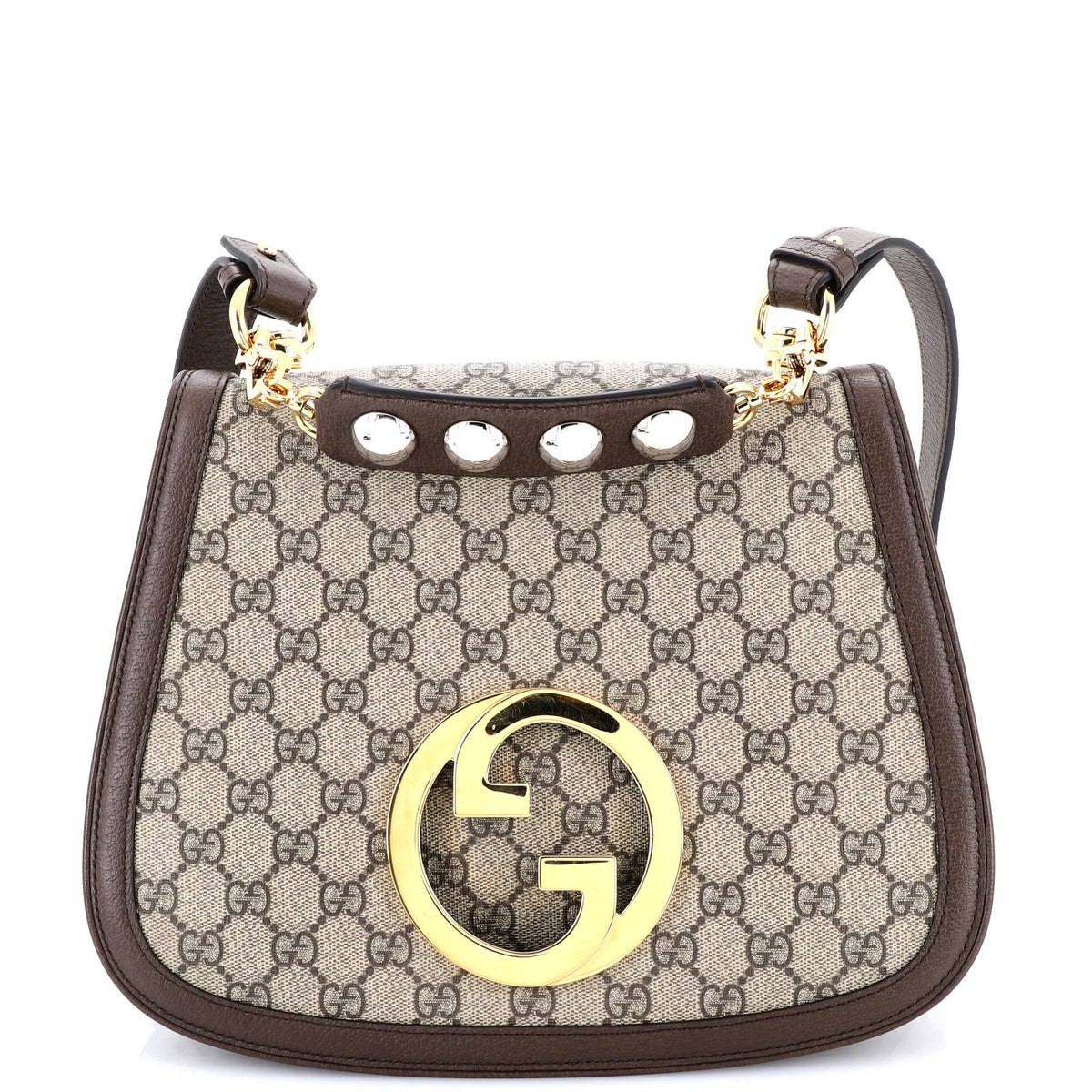 Gucci GUCCI Blondie NM Top Handle Bag GG Coated Canvas Medium