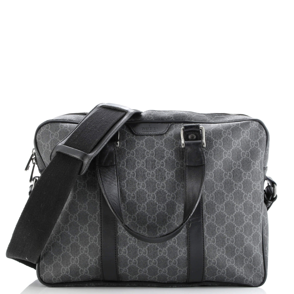 Gucci GUCCI Convertible Zip Around Briefcase GG Coated Canvas Medium