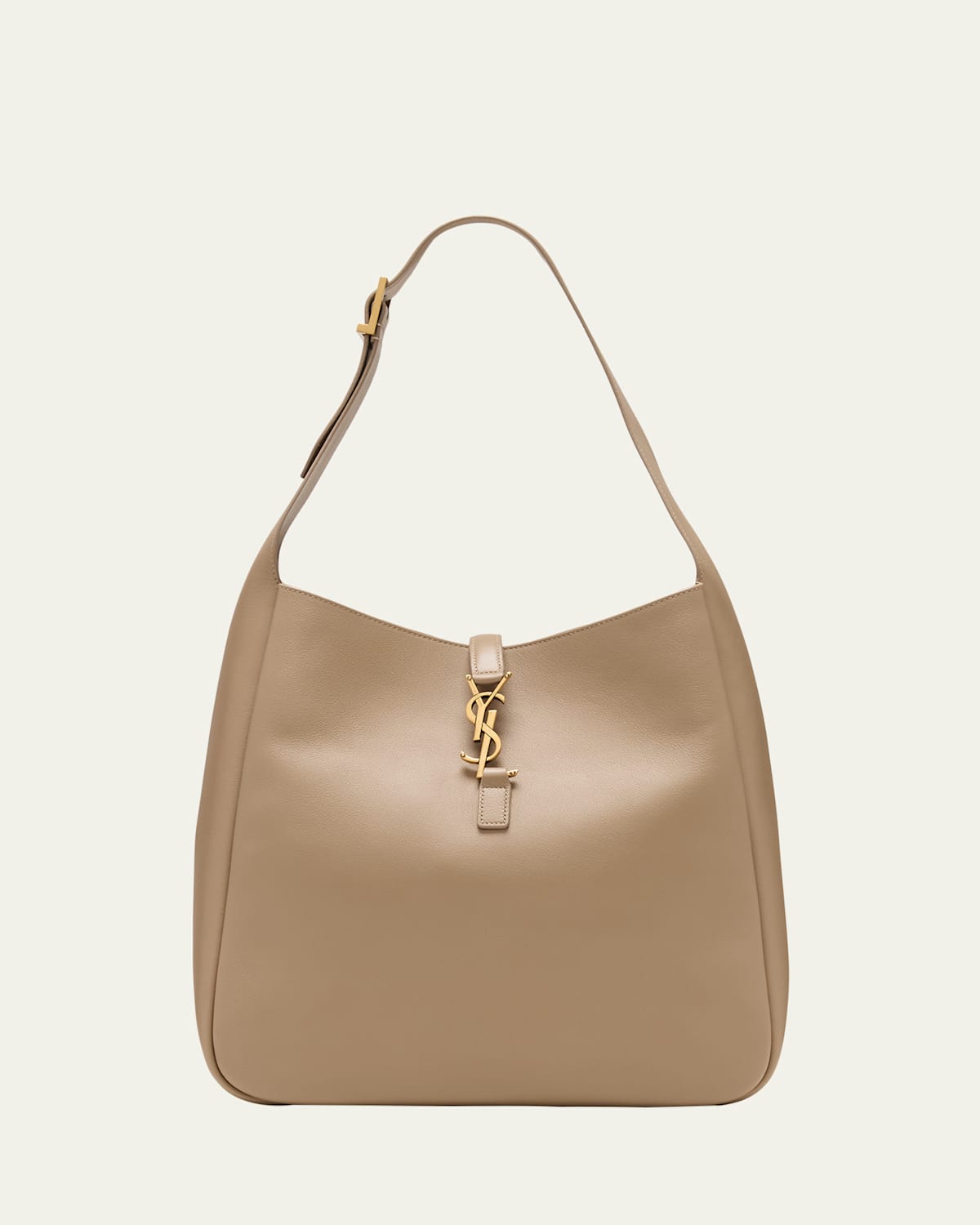 Saint Laurent Le 5A7 Large YSL Shoulder Hobo Bag in Smooth Leather