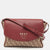 DKNY Burgundy/Beige Signature Canvas and Leather Noho Shoulder Bag