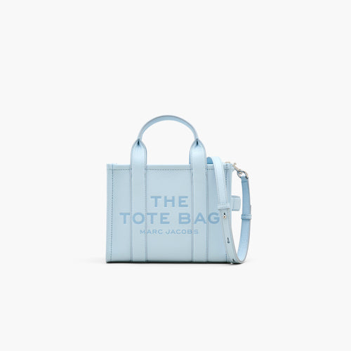 The Leather Small Tote Bag in Cloud Blue