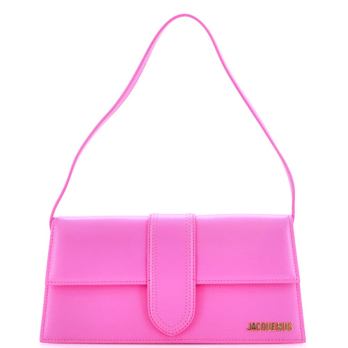 Le Bambino Top Handle Flap Bag Leather Long