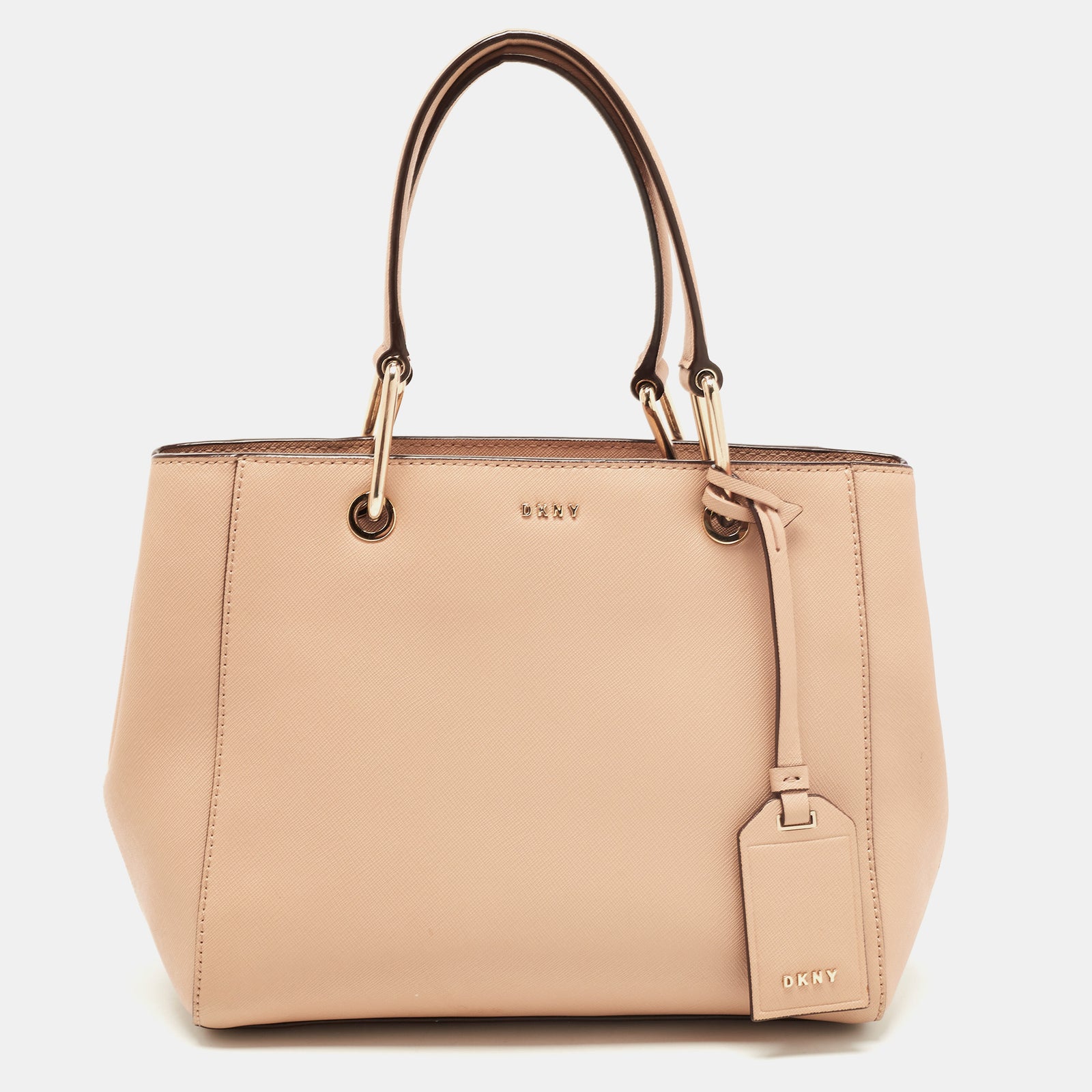 DKNY DKNY – Tragetasche aus beigefarbenem Leder