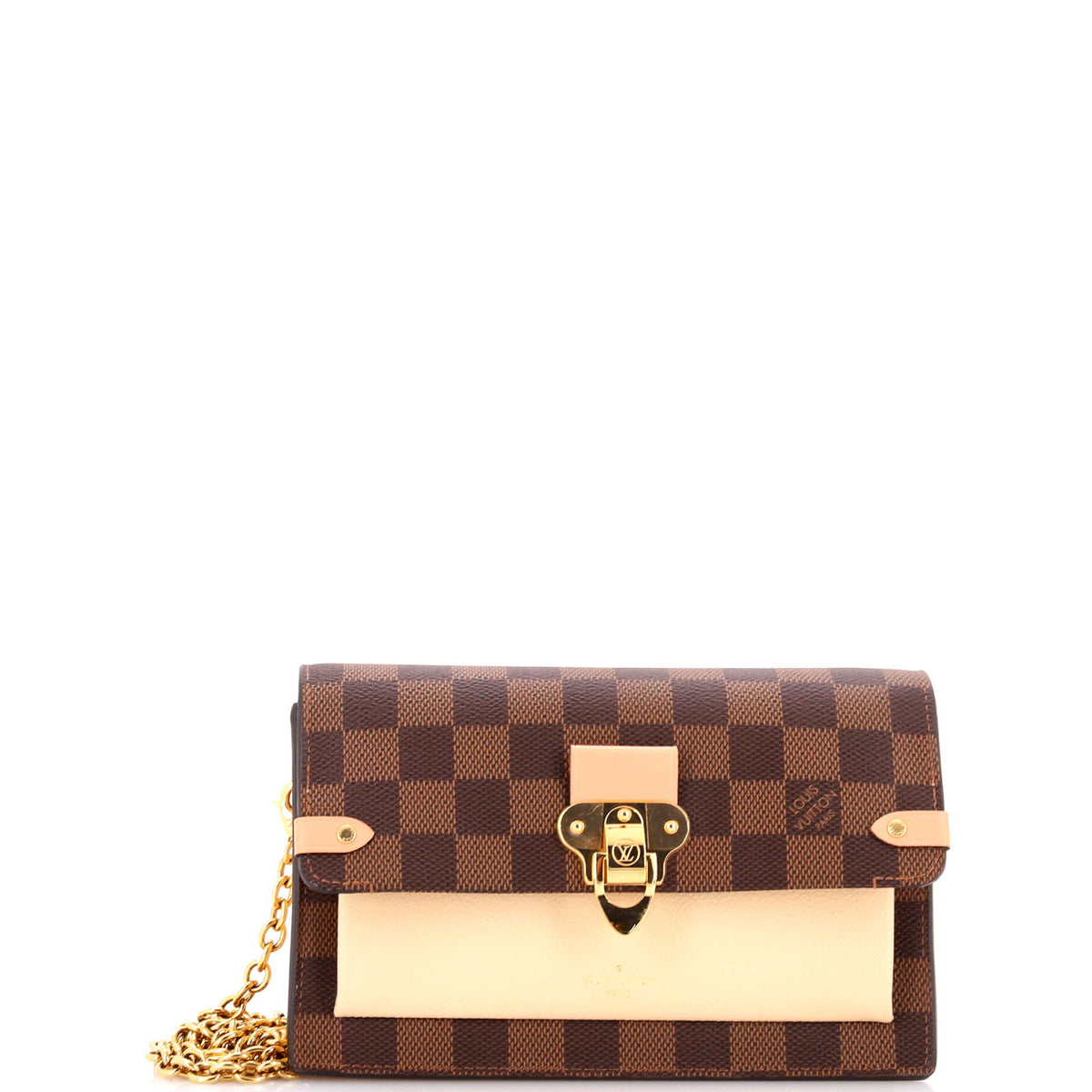 Louis Vuitton Vavin Chain Wallet NM Damier with Leather